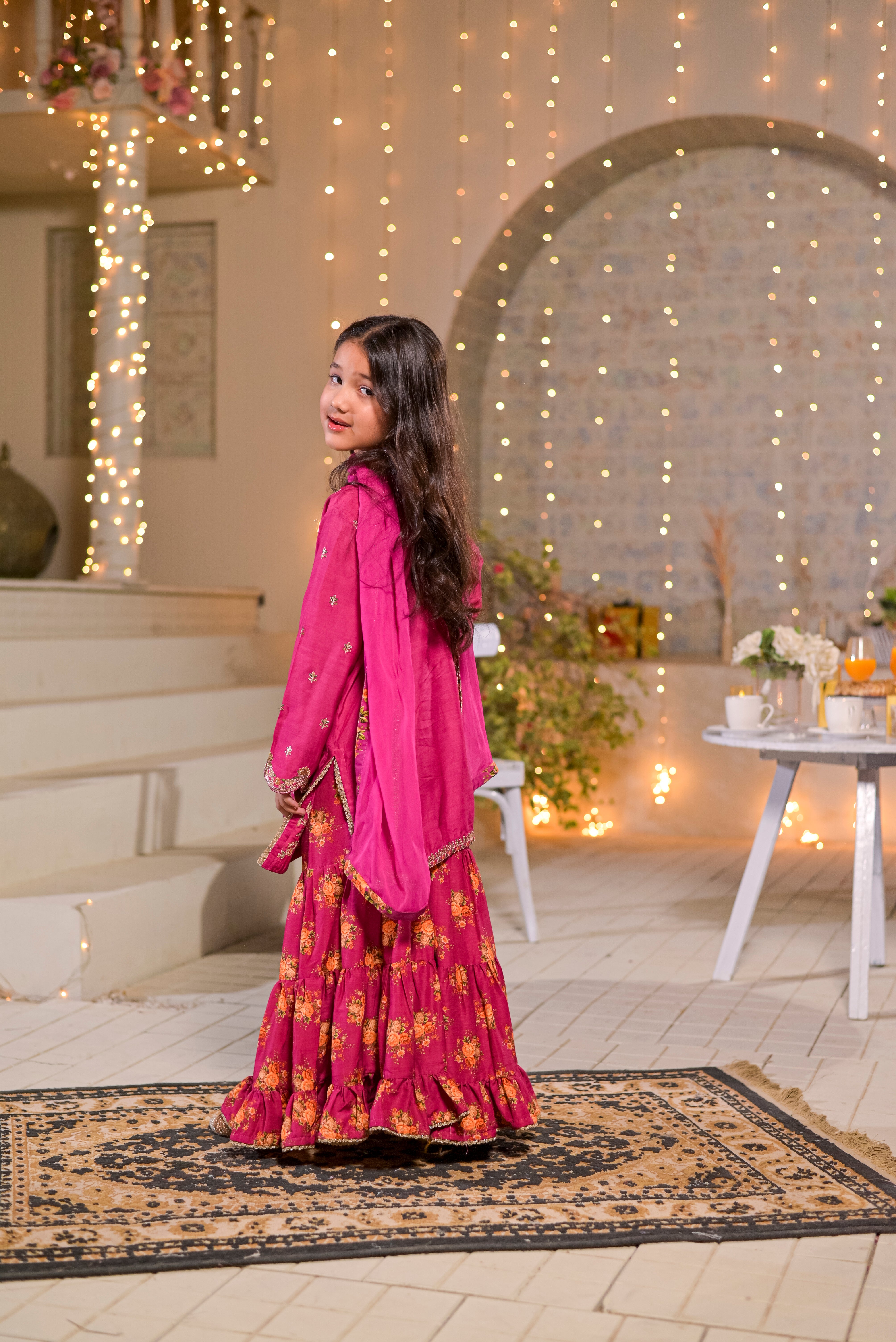 Girls Luxury Pret Pakistani & Indian Dress | Ready-to-Wear 3 Piece | South Asian Kids Clothing DPV 244