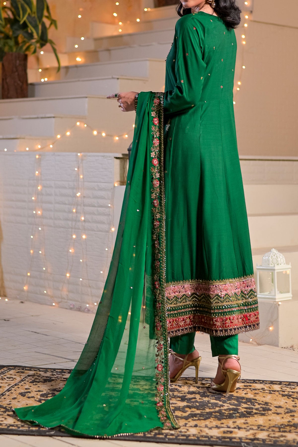 Women's Ready-to-Wear Embroidered Pakistani Dress – 3 Piece Viscose Salwar Kameez | VS 600