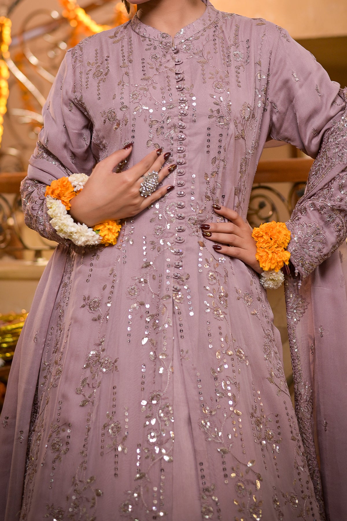 WOMEN'S PRET-CHIFFON DRESS | N-2446 | Maxi
