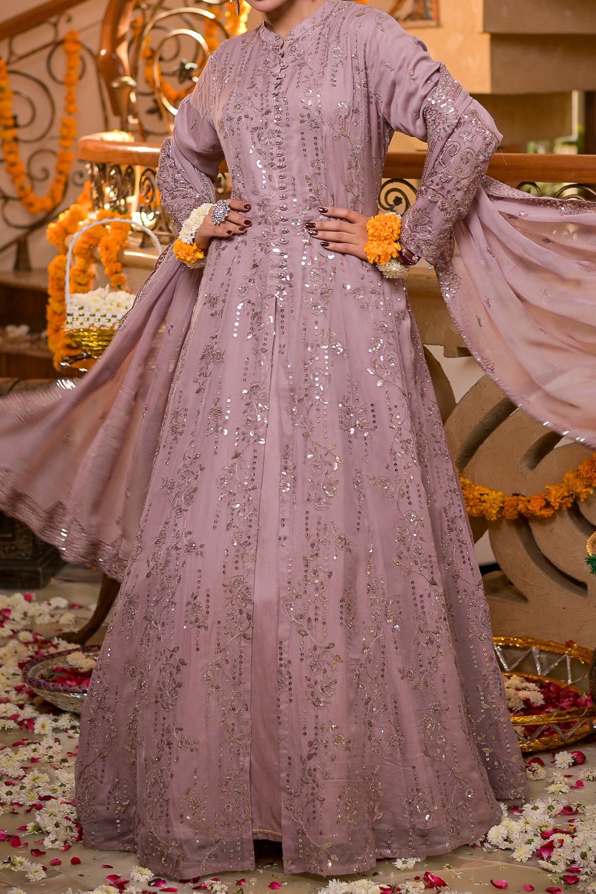 WOMEN'S PRET-CHIFFON DRESS | N-2446 | Maxi