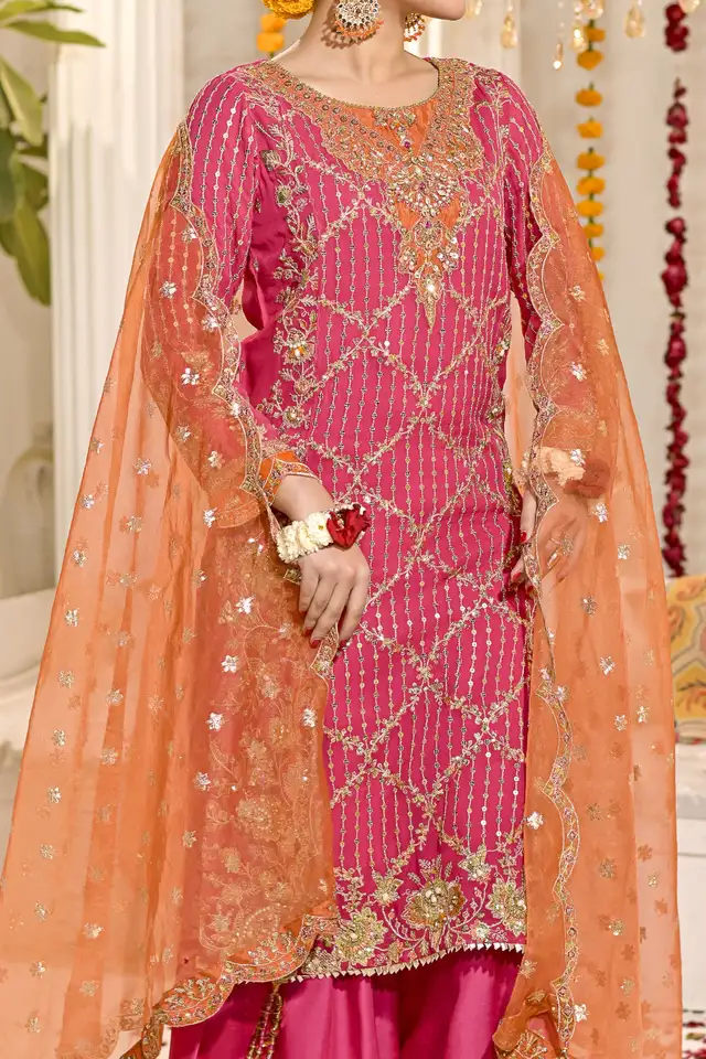 WOMEN'S PRET KHAS | RK-1273 | Long Shirt with Shrara